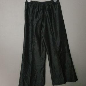 Vintage 100% Silk Pants M Black